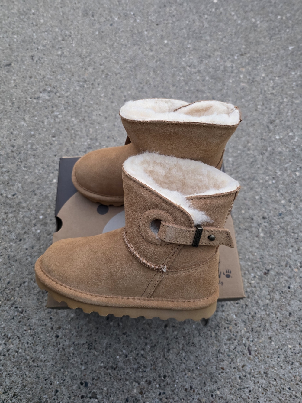 Bearpaw Tan Shearling-Lined Winter Boots Toddler Girls 10